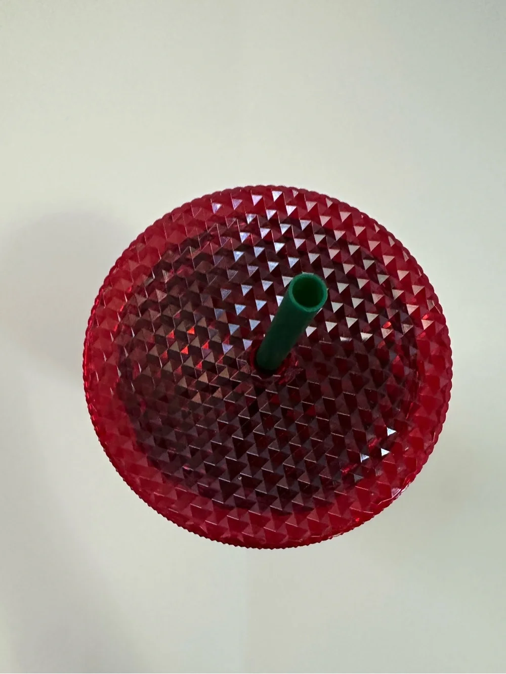 Red to Green Studded Holiday Tumbler with Straw